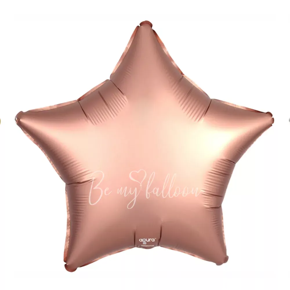 21" Helium foil satin Rose gold Star balloon