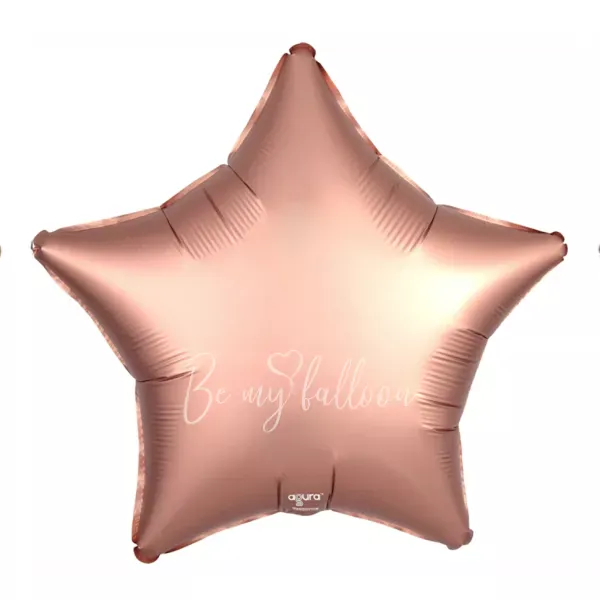 21" Helium foil satin Rose gold Star balloon