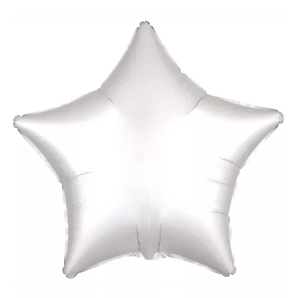 21" Helium foil satin White Star balloon