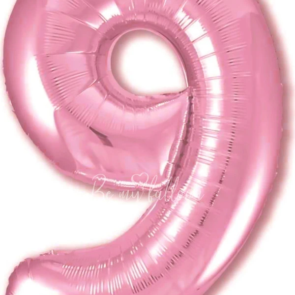 40" Helium foil gloss Pink Number 9 balloon