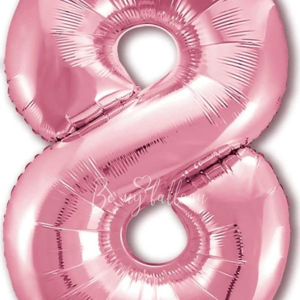 40" Helium foil gloss Pink Number 8 balloon