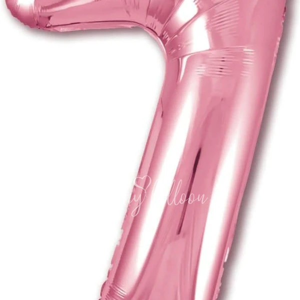 40" Helium foil gloss Pink Number 7 balloon