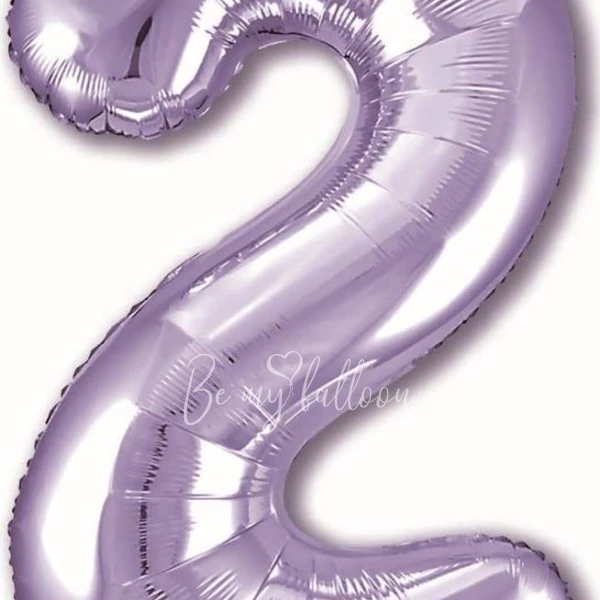 40" Helium foil gloss Lilac Number 2 balloon