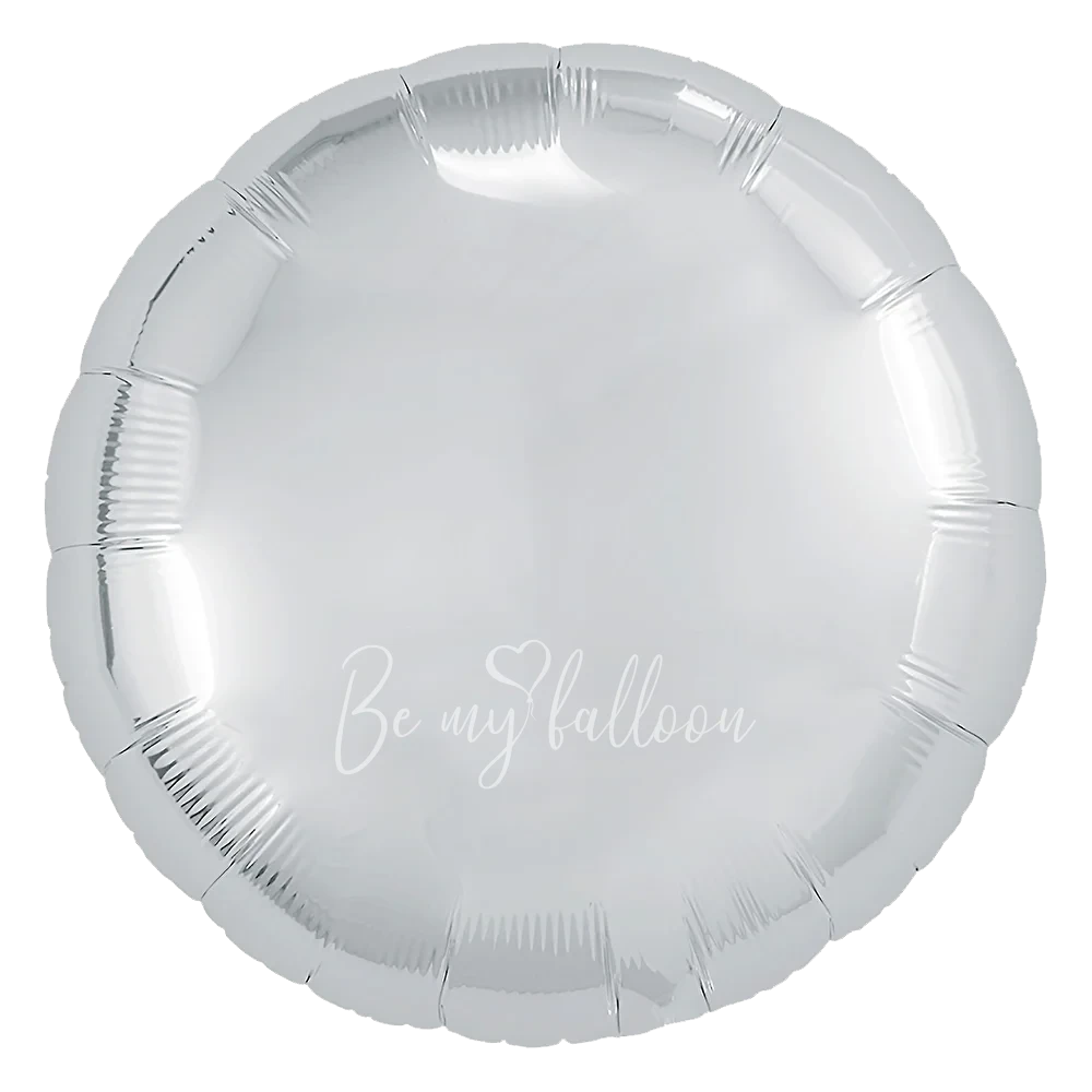18" Helium foil gloss Silver Round balloon