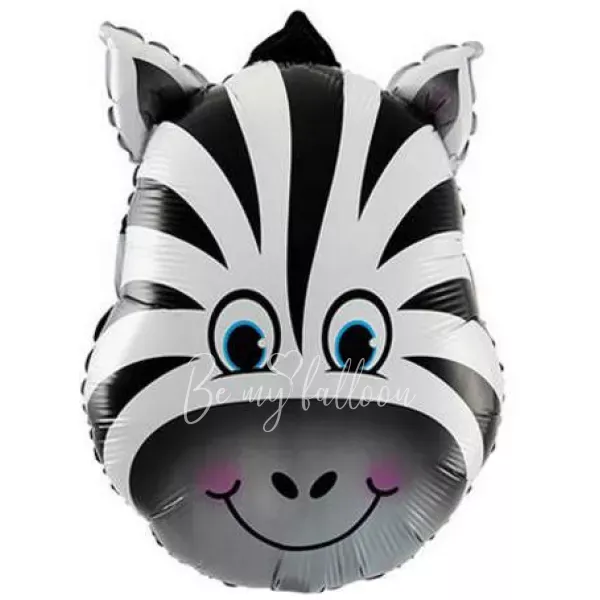 36" Helium foil Zebra head balloon