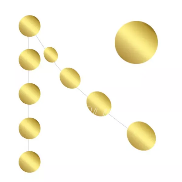 2.5 مترإكليل دوائر ذهبية