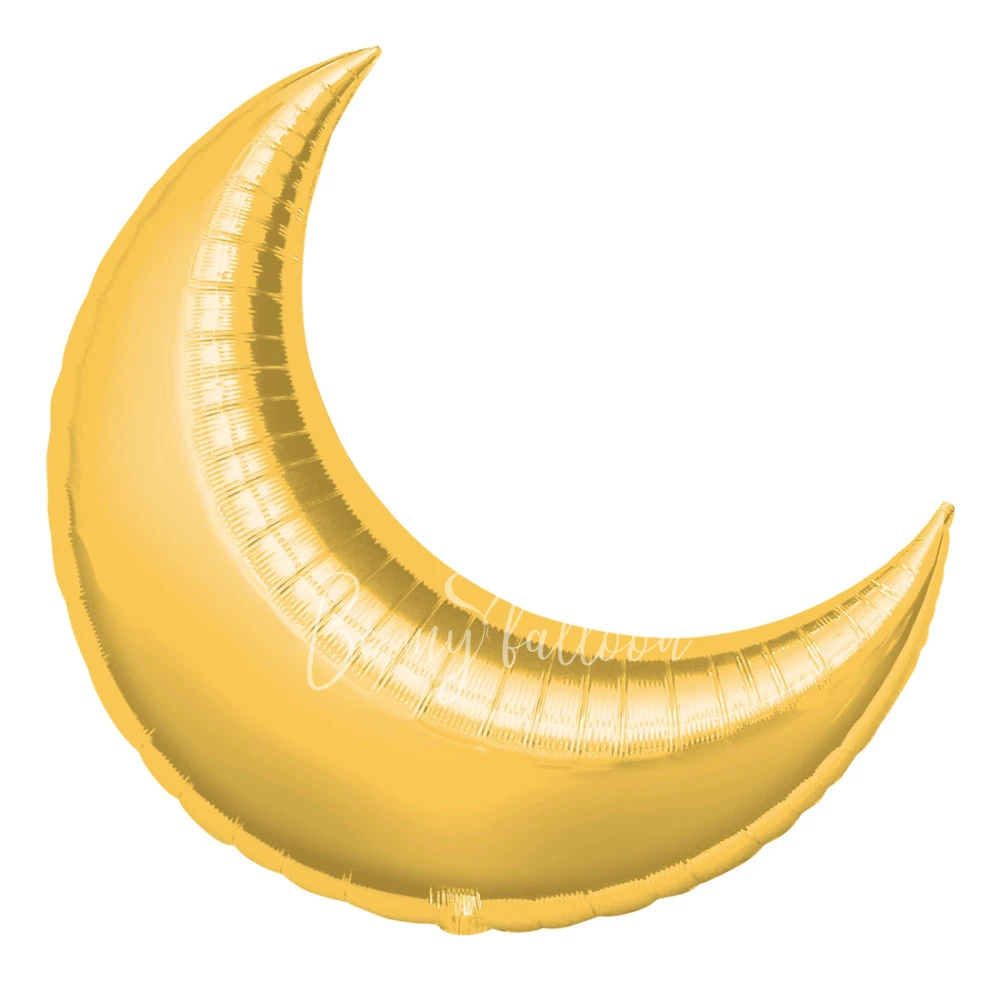 26" Helium foil gloss Gold Crescent balloon