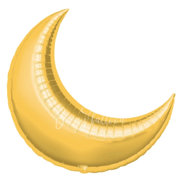 36" Helium foil gloss Gold Crescent balloon