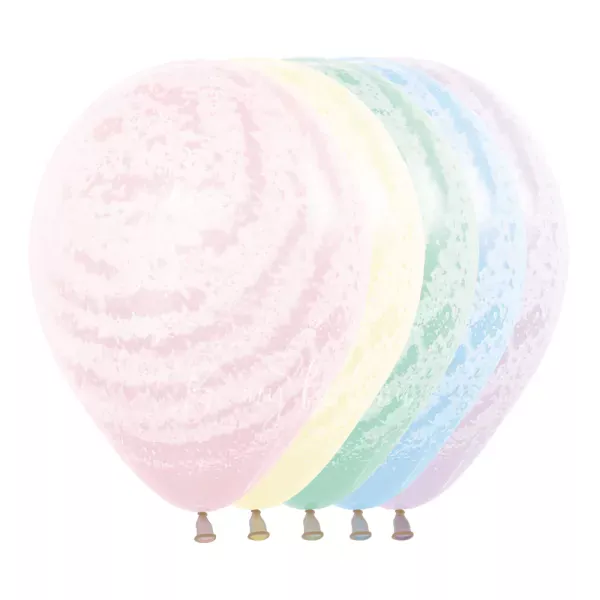 12" Helium latex Pastel Colours Graffiti marble balloons