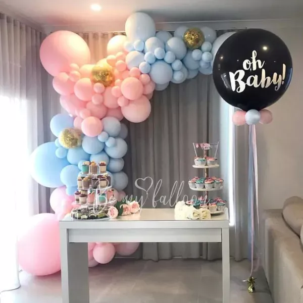 5 meter Boy or Girl Organic Balloon Garland