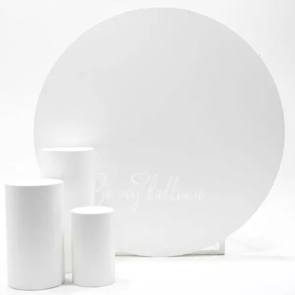 2m Wide Round Backdrop with 3 round stands