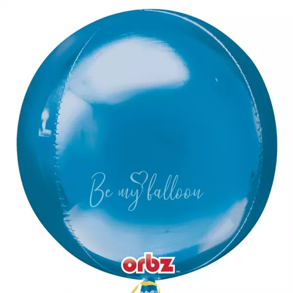 16" Helium foil gloss Blue 3D Sphere balloon
