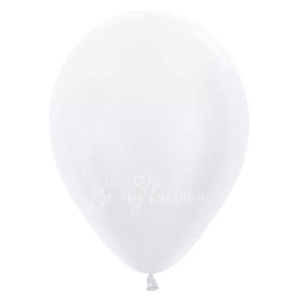 "12 Helium pearl white 406 plain balloon