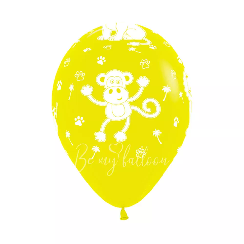 12" Helium latex jungle animals printed balloon