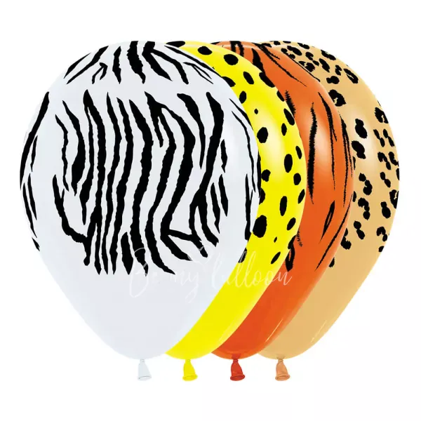 12" Helium latex jungle printed balloon
