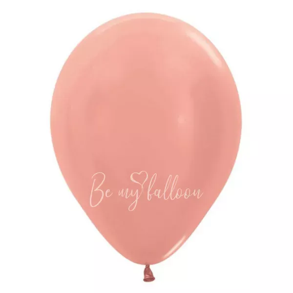 12" Helium metallic rose gold 568 plain balloon