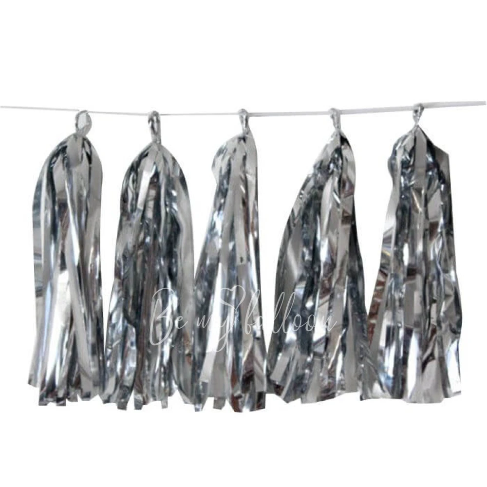 Foil silver Tassel garland 