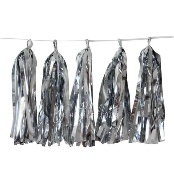 Foil silver Tassel garland 
