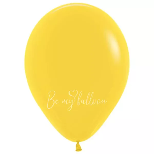 12" Helium fashion yellow 020 plain balloon