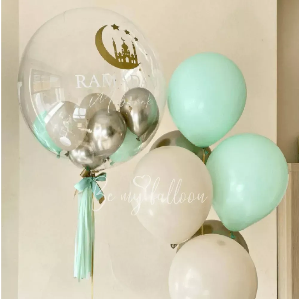 A set of latex balloons in delicate shades