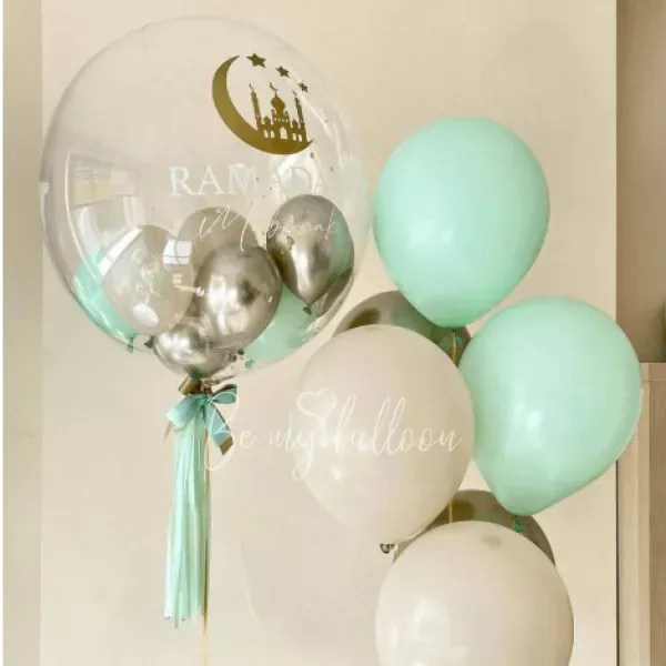 A set of latex balloons in delicate shades
